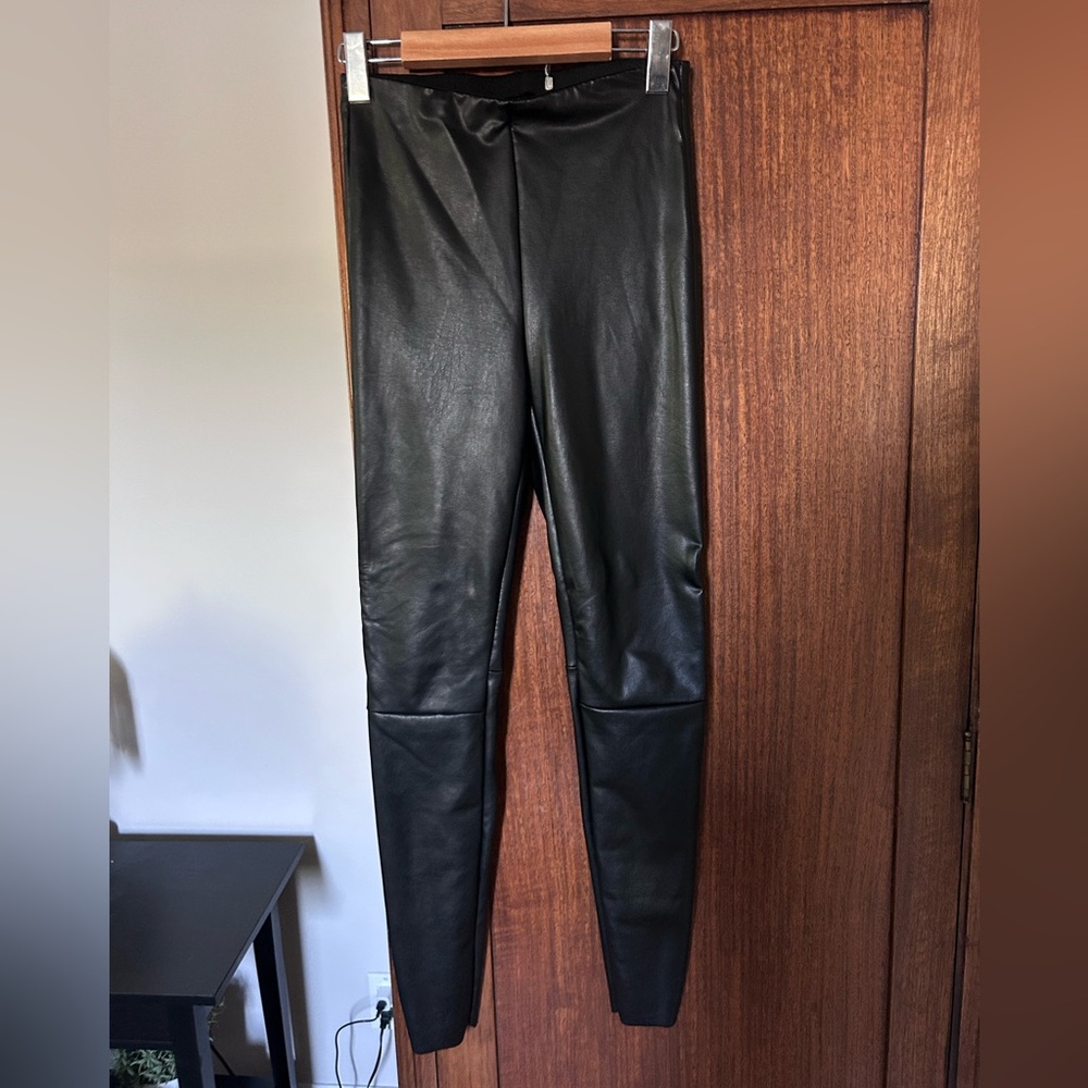 Black Faux Leather Leggings
